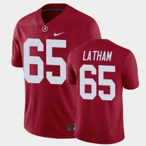 Men's Alabama Crimson Tide #65 JC Latham Crimson Game Jersey 726972-434