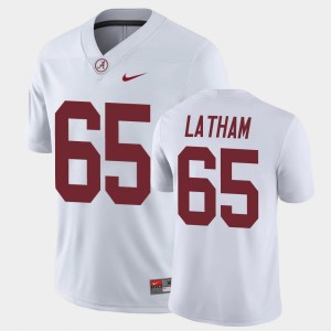Men's Alabama Crimson Tide #65 JC Latham White Game Jersey 121006-162