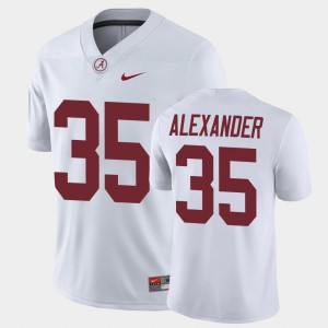 Men's Alabama Crimson Tide #35 Jeremiah Alexander White Game Jersey 921829-314