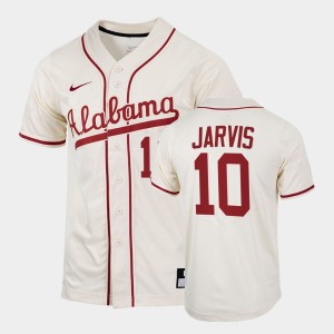 Men's Alabama Crimson Tide #10 Jim Jarvis Natural 2022 Replica College Baseball Jersey 528930-319