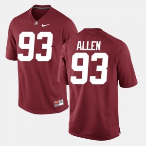 Men's Alabama Crimson Tide #93 Jonathan Allen Crimson Alumni Football Game Jersey 845988-423