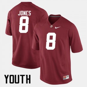 Youth Alabama Crimson Tide #8 Julio Jones Crimson Alumni Football Game Jersey 791536-330
