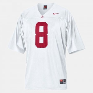Men's Alabama Crimson Tide #8 Julio Jones White College Football Jersey 930805-964