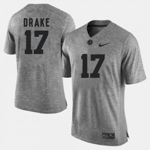Men's Alabama Crimson Tide #17 Kenyan Drake Gray Gridiron Gray Limited Jersey 198894-191