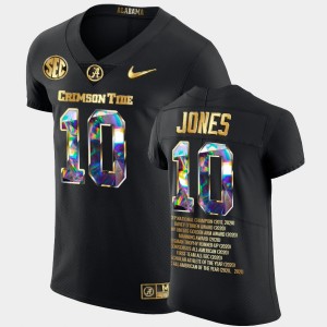 Men's Alabama Crimson Tide #10 Mac Jones Black College Career Awards Glory Diamond Edition College Football Jersey 837076-258