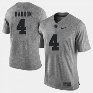 Men's Alabama Crimson Tide #4 Mark Barron Gray Gridiron Gray Limited Jersey 265588-299