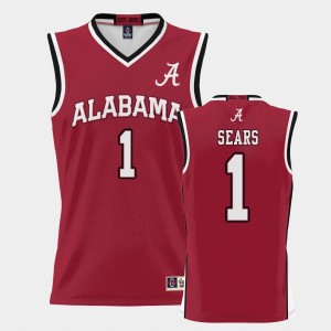 Men's Alabama Crimson Tide #1 Mark Sears Crimson ProSphere College Basketball Jersey 472223-408