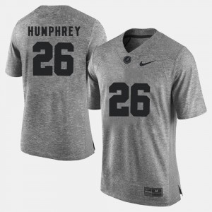 Men's Alabama Crimson Tide #26 Marlon Humphrey Gray Gridiron Gray Limited Jersey 594300-310