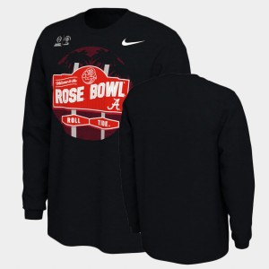 Men's Alabama Crimson Tide Black Long Sleeve 2021 Rose Bowl T-Shirt 958285-117