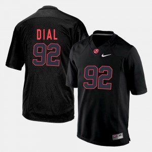 Men's Alabama Crimson Tide #92 Quinton Dial Black Silhouette College Jersey 622723-768