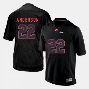 Men's Alabama Crimson Tide #22 Ryan Anderson Black Silhouette College Jersey 735989-746