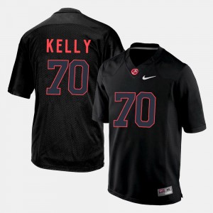 Men's Alabama Crimson Tide #70 Ryan Kelly Black Silhouette College Jersey 316117-970