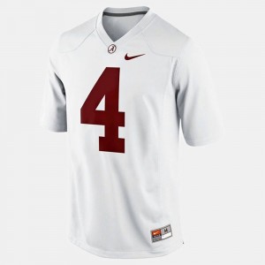 Men's Alabama Crimson Tide #4 T.J. Yeldon White College Football Jersey 805508-832