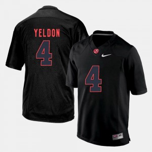 Men's Alabama Crimson Tide #4 T.J. Yeldon Black Silhouette College Jersey 800616-562