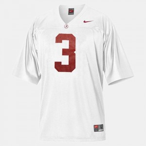 Men's Alabama Crimson Tide #3 Trent Richardson White College Football Jersey 367650-155