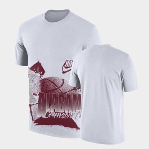 Men's Alabama Crimson Tide White 90s-style College Basketball T-Shirt 683692-240