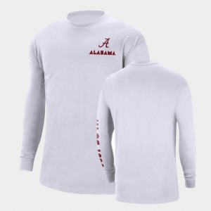 Men's Alabama Crimson Tide White Long Sleeve Heritage Max 90 T-Shirt 393173-952