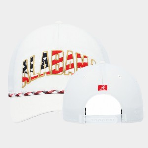 Unisex Alabama Crimson Tide White Stars Stripes Flag Flutter Hitch Snapback Hat 920368-541