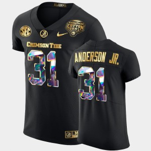 Men's Alabama Crimson Tide #31 Will Anderson Jr. Black Golden Diamond Edition 2021 Cotton Bowl Jersey 150769-439