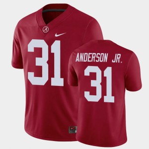 Men's Alabama Crimson Tide #31 Will Anderson Jr. Crimson Game Jersey 307345-441