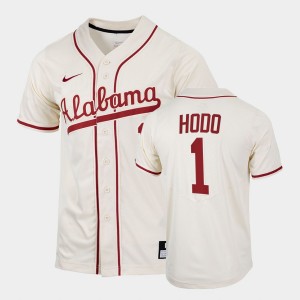 Men's Alabama Crimson Tide #1 Will Hodo Natural 2022 Replica College Baseball Jersey 461677-125