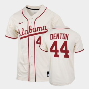 Men's Alabama Crimson Tide #44 Zane Denton Natural 2022 Replica College Baseball Jersey 336609-110