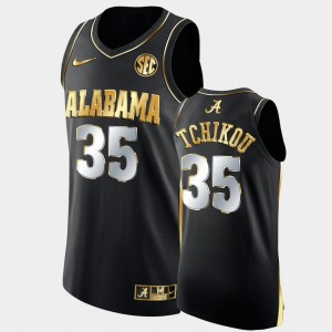 Men's Alabama Crimson Tide #35 Alex Tchikou Black Golden Authentic College Basketball Jersey 605960-113
