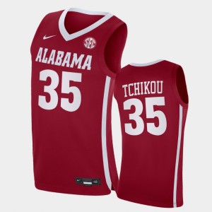 Men's Alabama Crimson Tide #35 Alex Tchikou Crimson 2021 College Basketball Replica Jersey 796599-688
