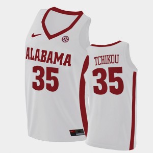 Men's Alabama Crimson Tide #35 Alex Tchikou White 2021 College Basketball Replica Jersey 224249-547