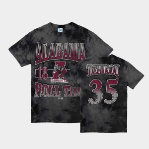 Men's Alabama Crimson Tide #35 Alex Tchikou Black Retro Tie-Dye Vintage Tubular T-Shirt 295798-899