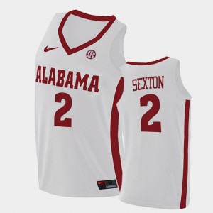 Men's Alabama Crimson Tide #2 Collin Sexton White College Basketball Replica Jersey 259472-414