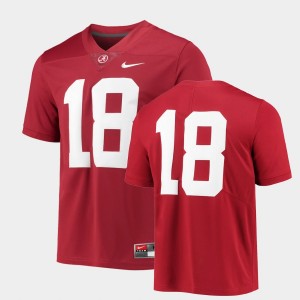 Men's Alabama Crimson Tide #18 Custom Crimson Limited College Football Jersey 371012-220