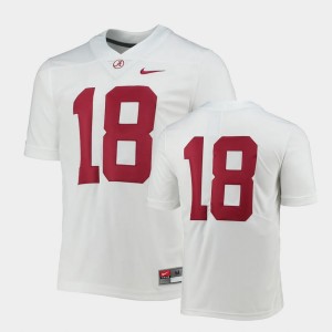 Men's Alabama Crimson Tide #18 Custom White Limited College Football Jersey 206375-436