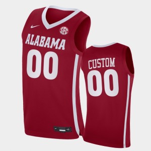 Men's Alabama Crimson Tide #00 Custom Crimson 2021 College Basketball Replica Jersey 426861-133