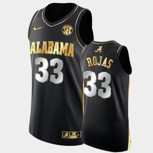 Men's Alabama Crimson Tide #33 James Rojas Black Golden Authentic College Basketball Jersey 979617-884