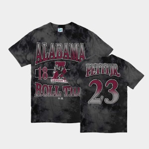 Men's Alabama Crimson Tide #23 John Petty Jr. Black Retro Tie-Dye Vintage Tubular T-Shirt 229760-883