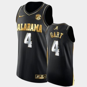 Men's Alabama Crimson Tide #4 Juwan Gary Black Golden Authentic College Basketball Jersey 827249-654
