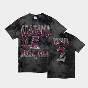 Men's Alabama Crimson Tide #2 Kira Lewis Jr. Black Retro Tie-Dye Vintage Tubular T-Shirt 874948-423