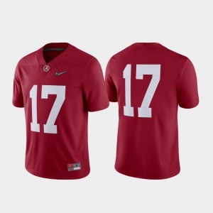 Men's Alabama Crimson Tide #17 Crimson Game 2018 College Football Playoff Jersey 959503-754