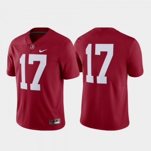 Men's Alabama Crimson Tide #17 Crimson College Football Limited Jersey 593416-837