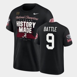 Men's Alabama Crimson Tide #9 Jordan Battle Black College Football Playoff 2020 National Champions T-Shirt 306397-456