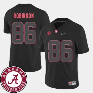 Men's Alabama Crimson Tide #86 A'Shawn Robinson Black 2018 SEC Patch College Football Jersey 824867-789
