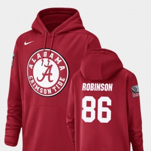 Men's Alabama Crimson Tide #86 A'Shawn Robinson Crimson Football Performance Champ Drive Hoodie 409967-894