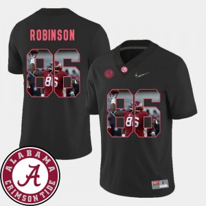 Men's Alabama Crimson Tide #86 A'Shawn Robinson Black Football Pictorial Fashion Jersey 419826-939