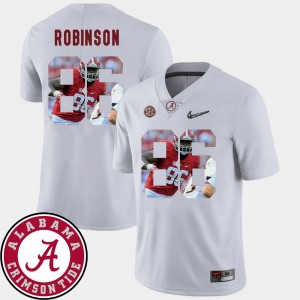Men's Alabama Crimson Tide #86 A'Shawn Robinson White Football Pictorial Fashion Jersey 317728-741