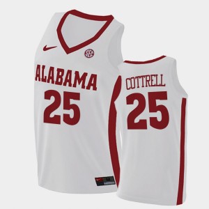 Men's Alabama Crimson Tide #25 Adam Cottrell White 2021 Swingman College Basketball Jersey 635220-871