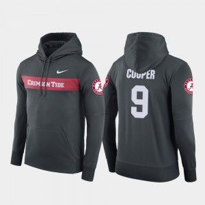 Men's Alabama Crimson Tide #9 Amari Cooper Anthracite Football Performance Sideline Seismic Hoodie 560580-344