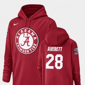 Men's Alabama Crimson Tide #28 Anthony Averett Crimson Football Performance Champ Drive Hoodie 775757-689