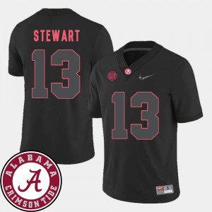 Men's Alabama Crimson Tide #13 ArDarius Stewart Black 2018 SEC Patch College Football Jersey 664866-531
