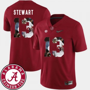 Men's Alabama Crimson Tide #13 ArDarius Stewart Crimson Football Pictorial Fashion Jersey 277334-577
